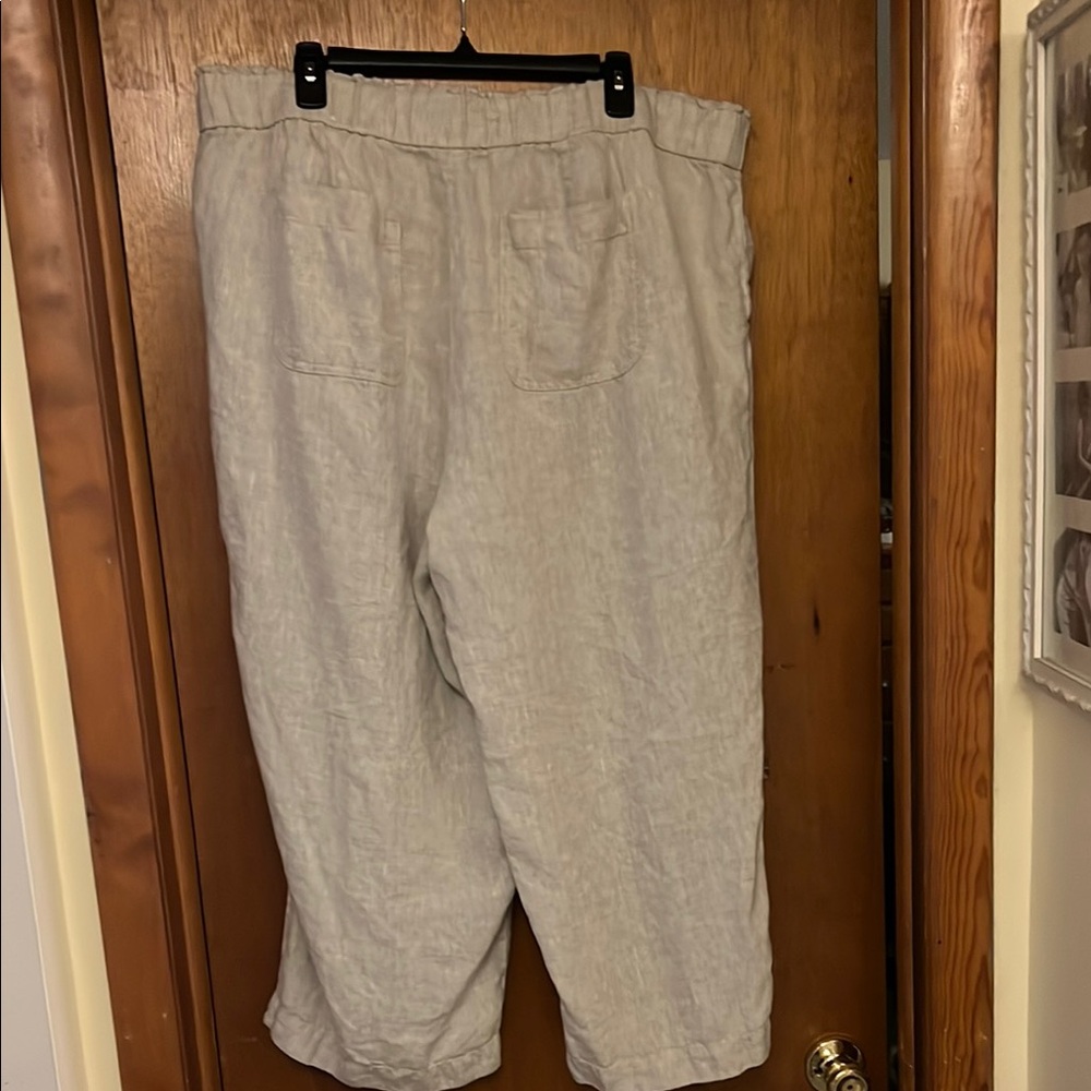 Talbots Natural Linen Pants - Picture 4 of 7